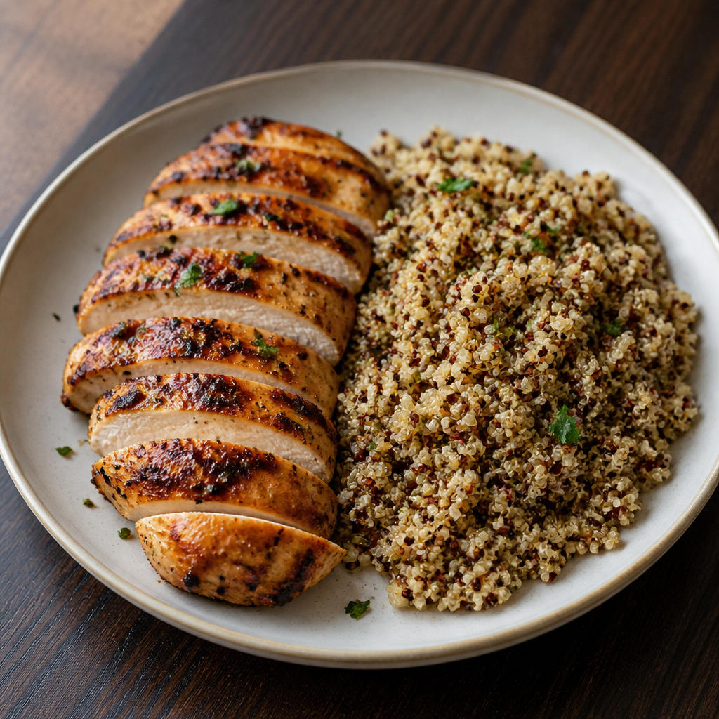 Grilled Chicken + Quinoa + Roasted Veggies