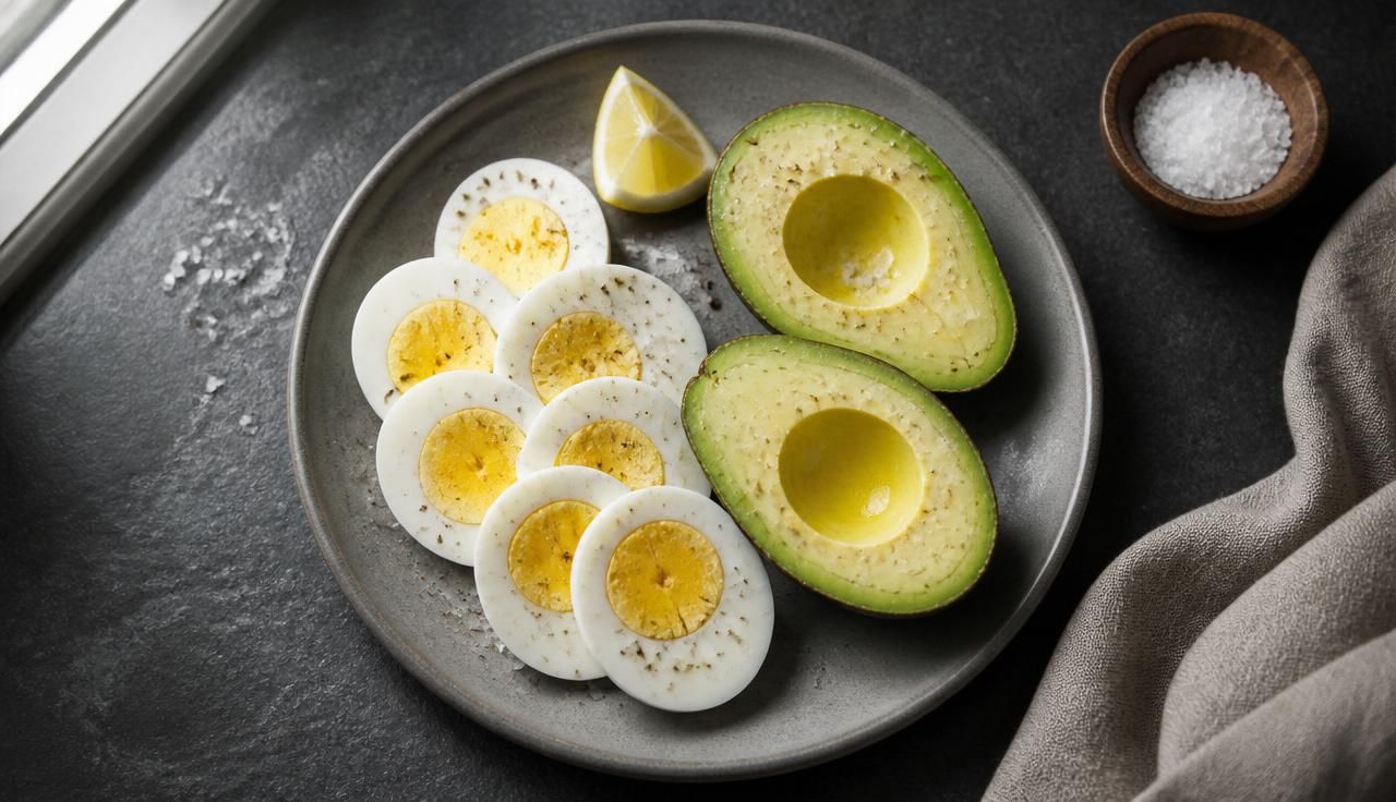 Avocado and Hard Boiled Eggs