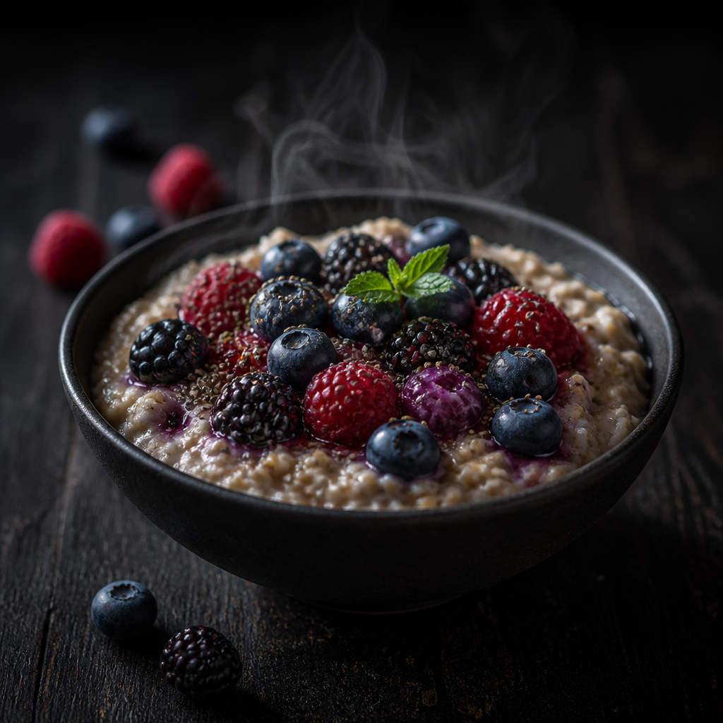 Vegan Oatmeal With Berries